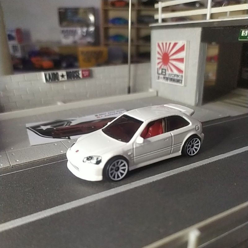 Hot wheels honda civic ek9 putih lose reguler