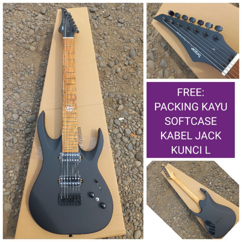 GITAR ELEKTRIK SQOE SEIB 7S GITAR SQOE 7 SENAR SEIB 7 S