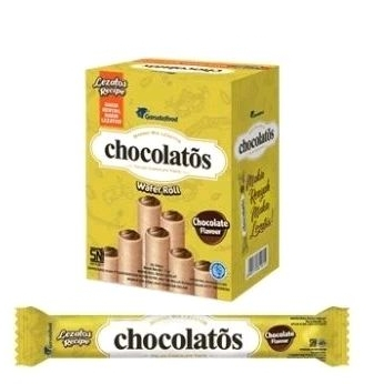 

Chocolatos Box Wafer Rol Kuning isi 24 pcs