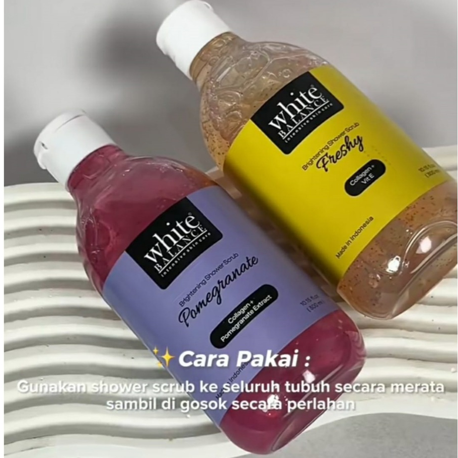 WHITE BALANCE - SABUN MANDI CAIR LIQUID BODY SHOWER SCRUBS 300 ML