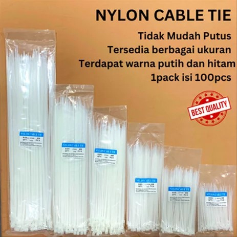

TBMO Kabel Tis isi 100 Pcs Ukuran 20cm Warna Hitam / Putih