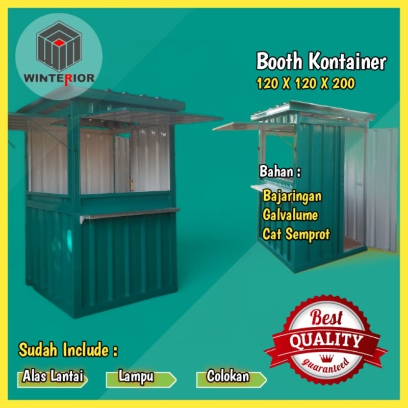 Booth Container / 120x120x200 / Kontainer / Gerobak Container / Galvalum / Booth Stand / Portable /B