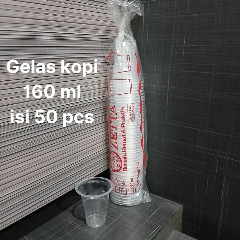 gelas plastik 160 ml isi 50 pcs | gelas kopi | gelas kopi plastik | gelas plastik oz | gelas oz