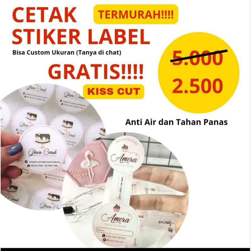 

CETAK STIKER CHROMO CUSTOM, FREE CUTING DIE CUT / KIS CUT, 1 hari langsung Jadi