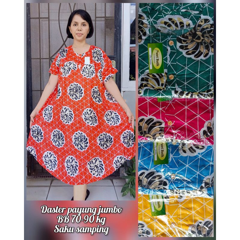 Daster payung jumbo rayon soloan saku
