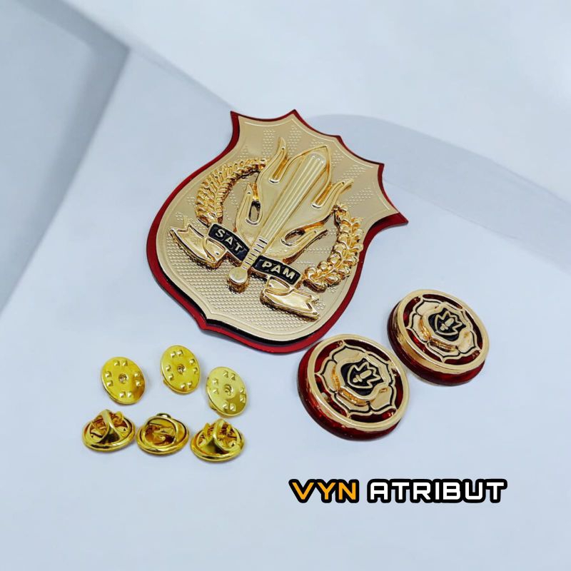 PIN KEWENANGAN MONOGRAM GOLD SATPAM/KEWENANGAN MONOGRAM KRUM SATPAM