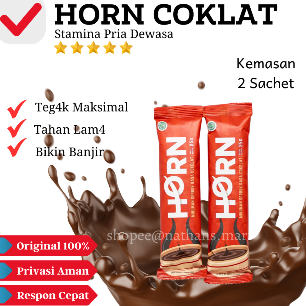 

HORN by Dr.Boyke - Suplemen Serbuk Stamina Pria - Cokelat 2 HORN by dr Boyke - Coklat HORN 2 Sachet