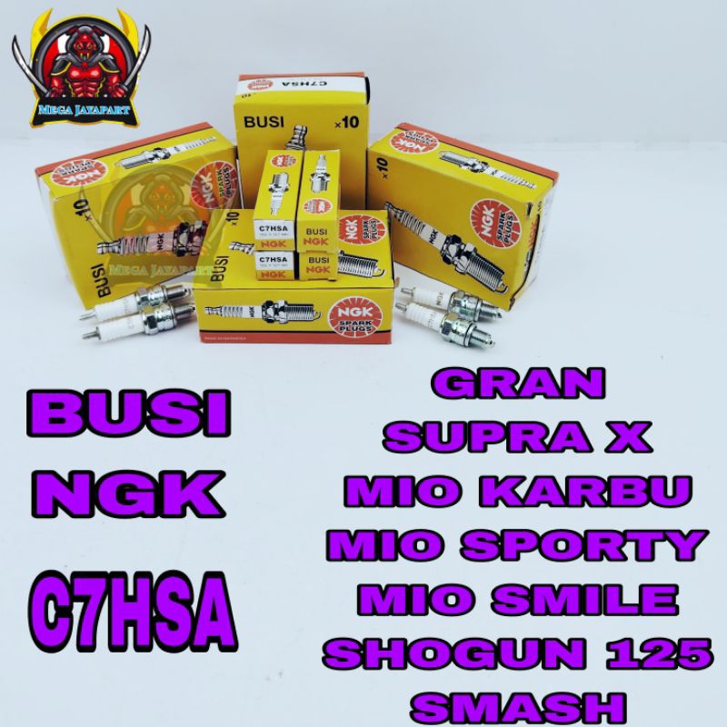 busi C7HSA busi grand 1 pcs KUALITAS ASLI ORIGINAL NGK GRAND SUPRA X SMASH SHOGUN 125 MIO KARBU MIO 