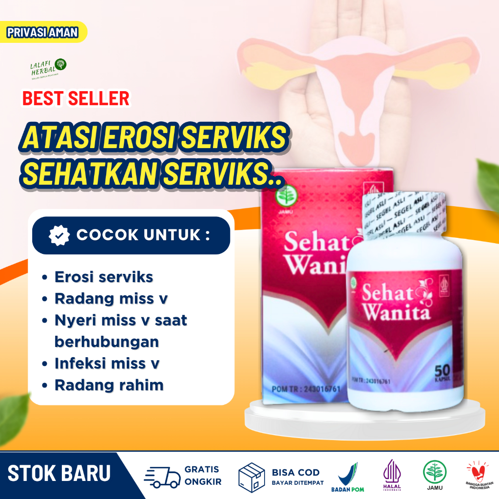 Obat Erosi Portio, Erosi Serviks, Erosi Mulut Rahim, Infeksi Rahim, Rahim Turun SEHAT WANITA KAPSUL