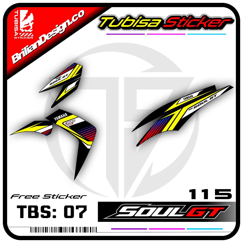 Sticker Striping Variasi Soul GT - Stiker Striping Variasi Motor Soul GT. TBS.07