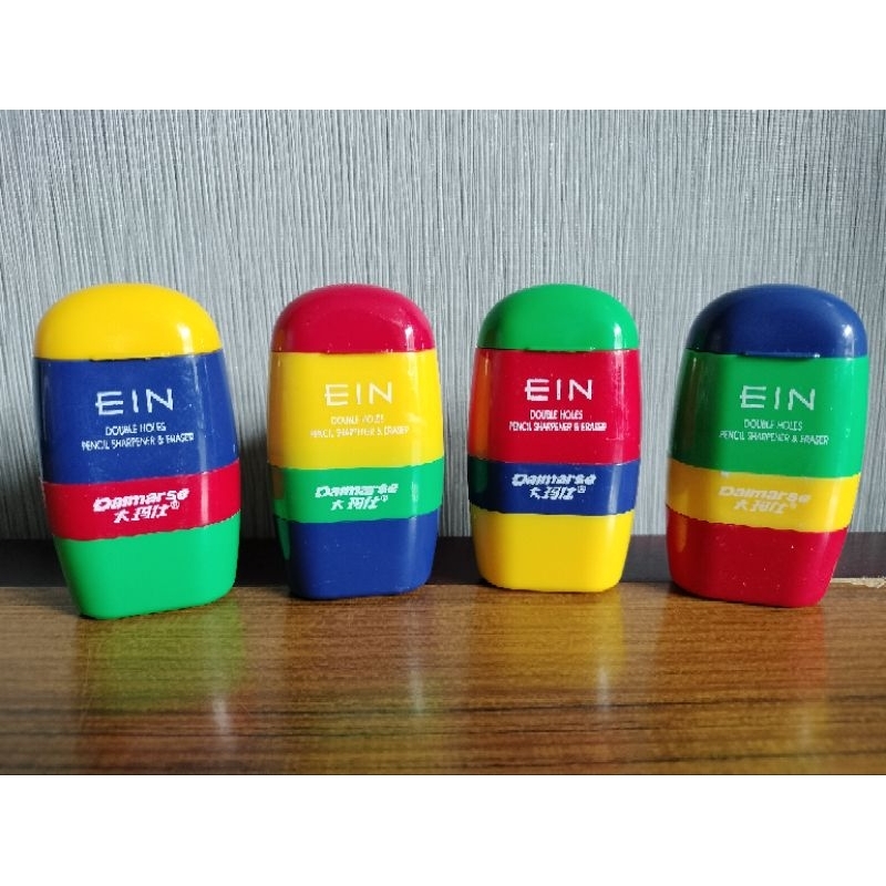 

Rautan 2 Mata + Penghapus DMS-160 Rainbow (Warna Acak) (per 1 pcs)