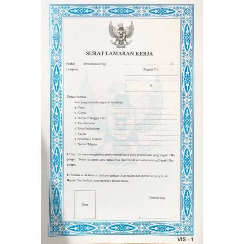 

surat lamaran kerja ( pack an )