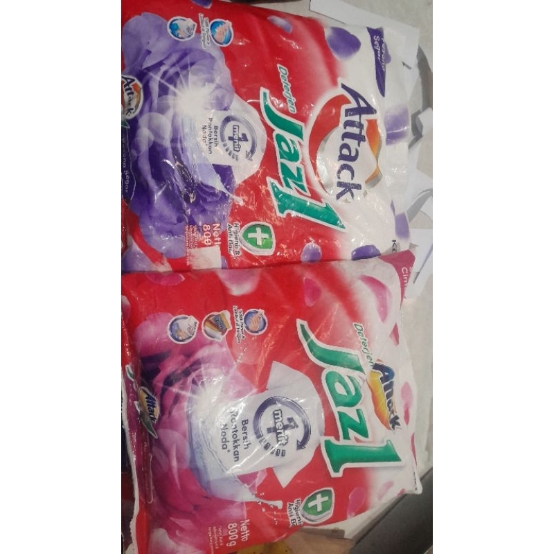 Q1 detergen attack softener bubuk 1,2kg dan jaz 1 800 gr