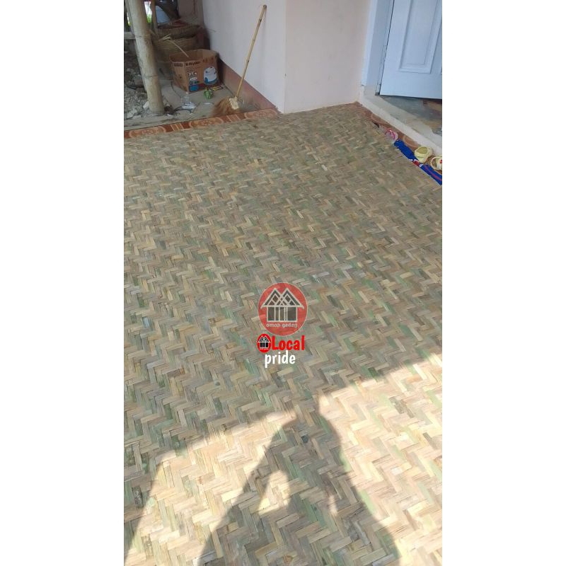 anyaman bambu full kulit/full hinis/ bilik bambu/gedeg ukuran 3x2m