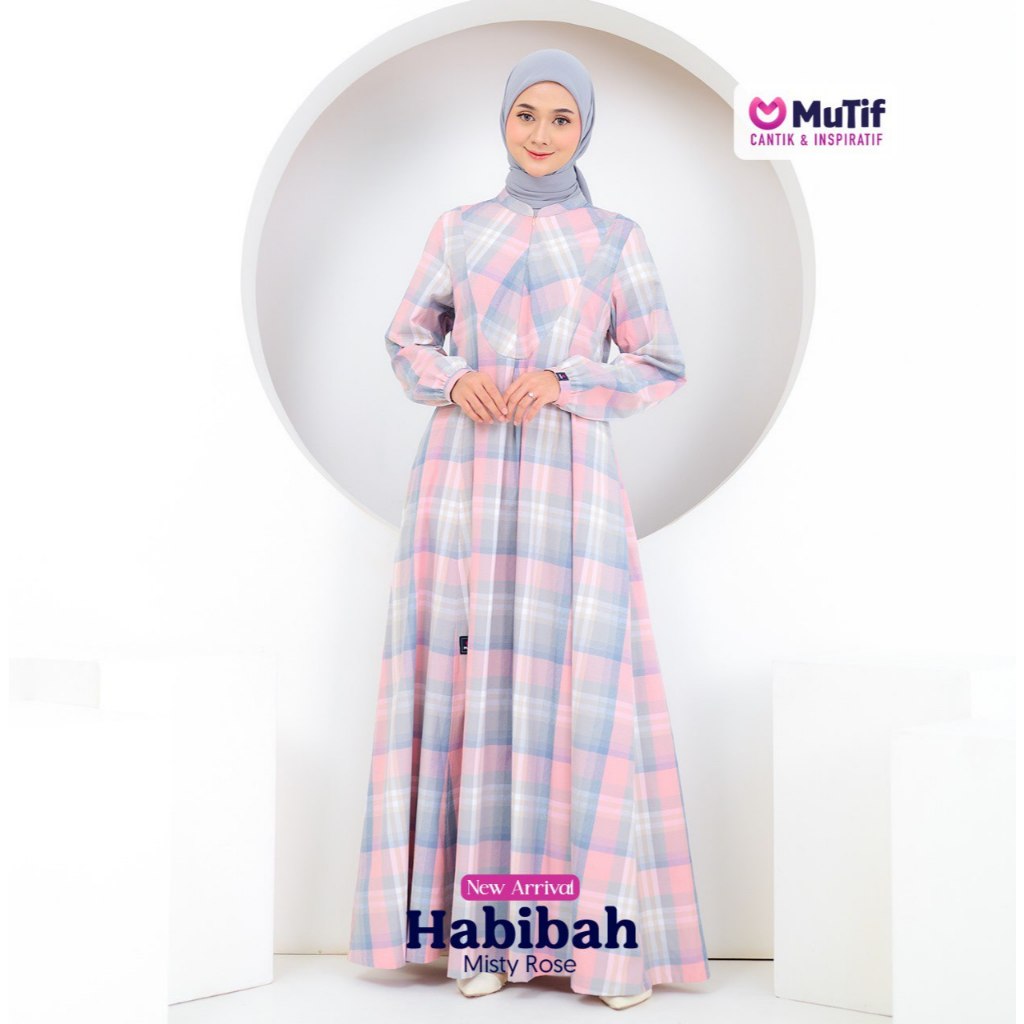 [COD]TERBARU GAMIS MUTIF HABIBAH 2024 || ORIGINAL || Mutif Habibah Misty Rose