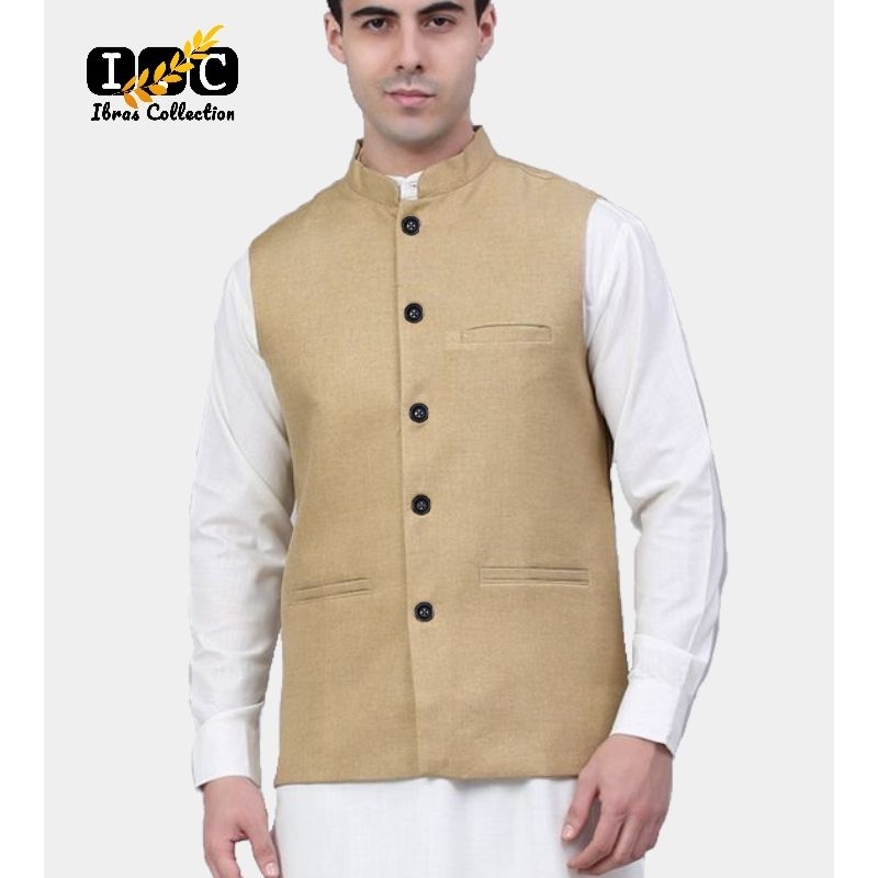Rompi Pakistan | Rompi Vest pria Simple | Rompi Koko / Gamis | Rompi Pria Sopan - Formal | Rompi Cas