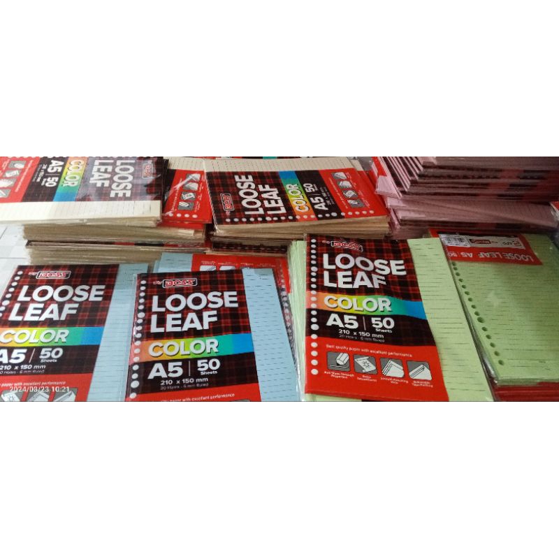 

loose leaf a5 50 big boss warna @1 pk