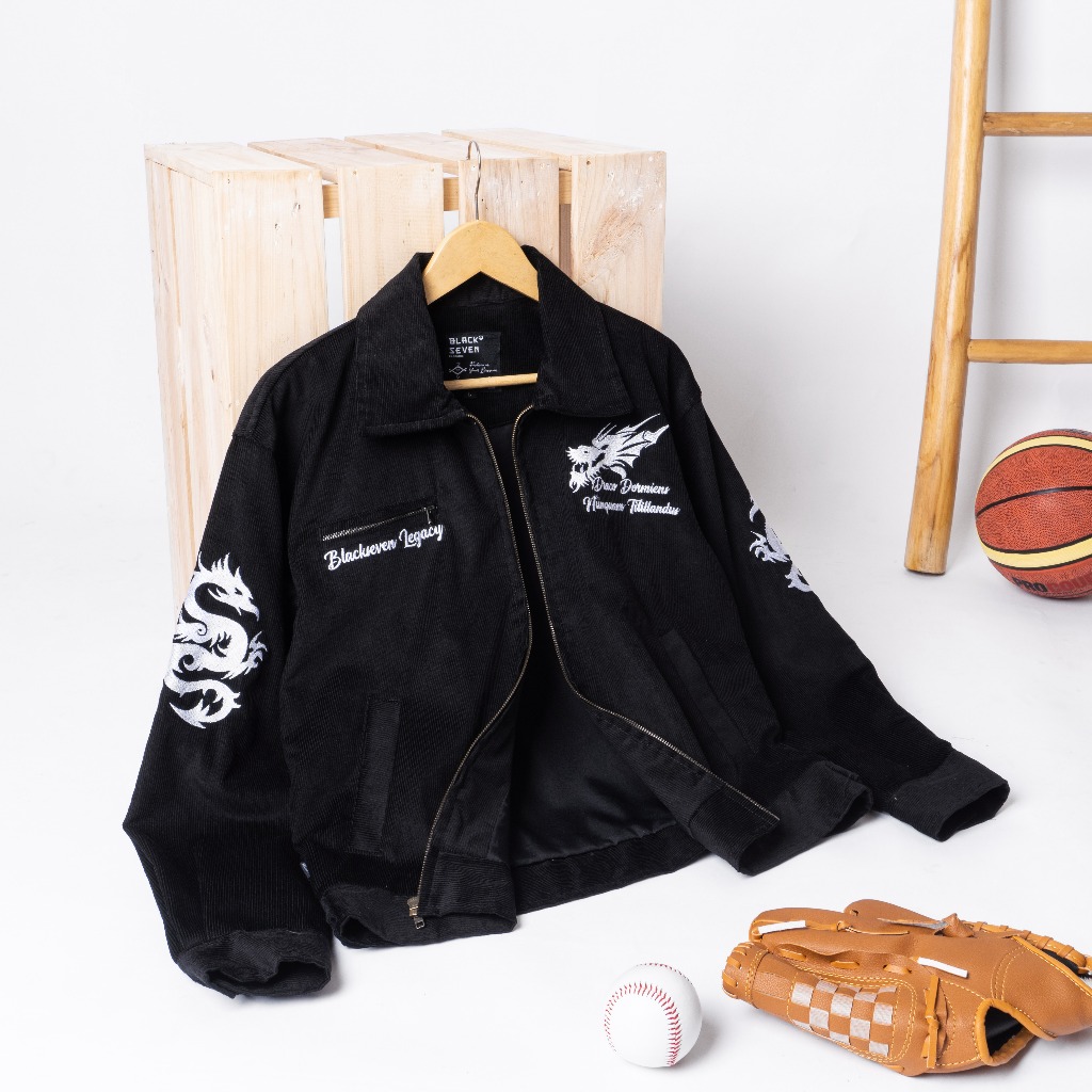 Corduroy Work Jacket | Dragon Black