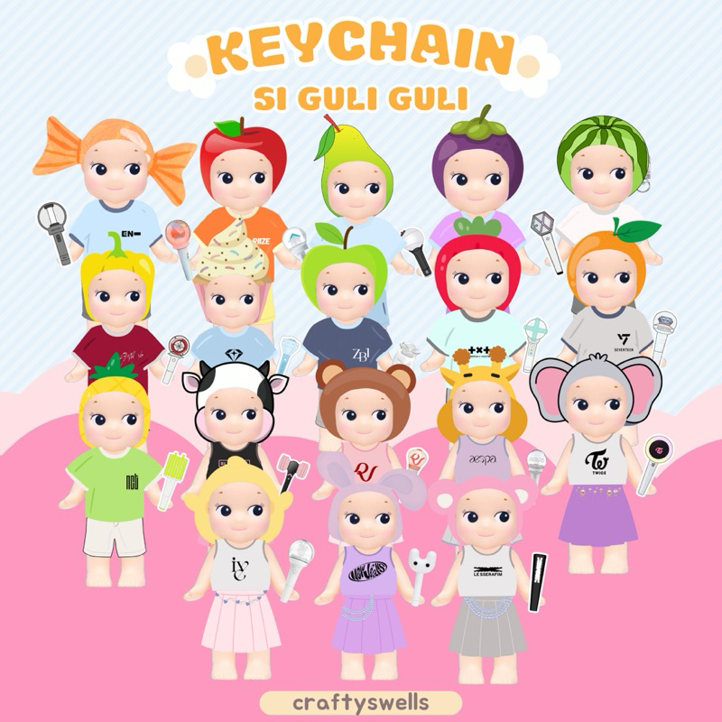 KEYCHAIN SI GULI GULI inspired by sonny angel