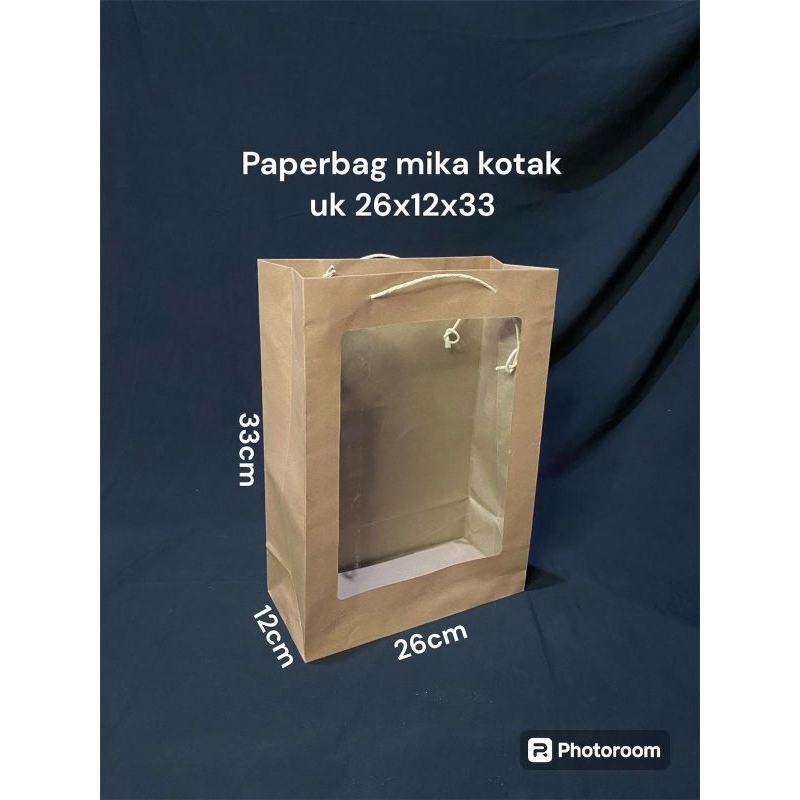 

Paperbag mika kotak uk 26×12×33 (isi 12pcs)