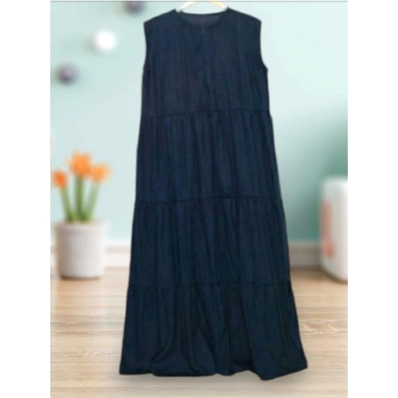 Dress Inner Rempel Tanpa Lengan