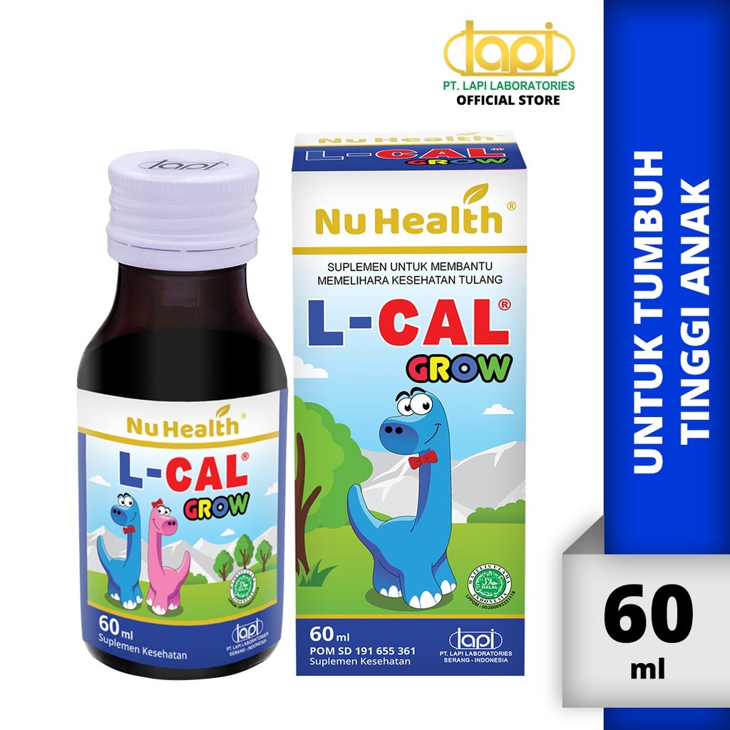 L-CAL GROW SIRUP 60 ML(VITAMIN UNTUK MEMBANTU MENAIKKAN TINGGI BADAN)