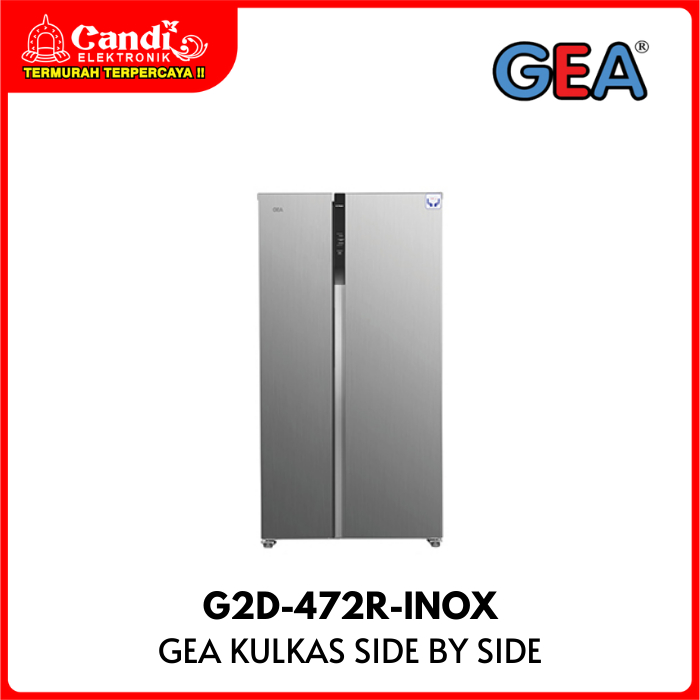 GEA Kulkas Side by Side 472 Liter Inox G2D472R  No Frost  G2D-472R G2D-472R-INOX