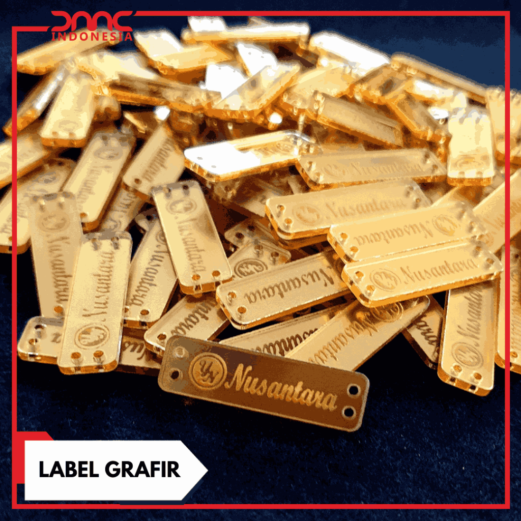 

Label Akrilik Mirror Grafir paket 100Pcs free custom