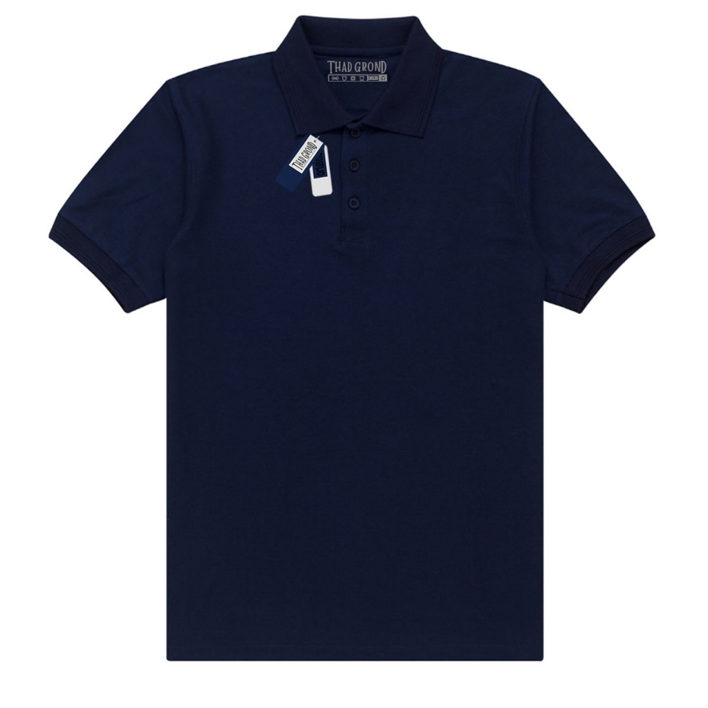 ThadGrond - Polo Shirt Pria Wanita Baju polo Kerah polos original