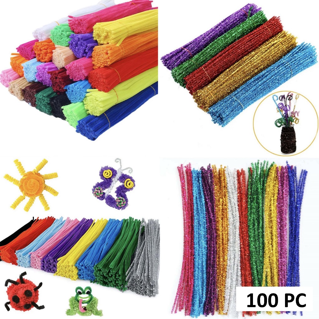 Kawat Bulu Mercy Beludru Pipe Cleaner Prakarya Harga/100Pc