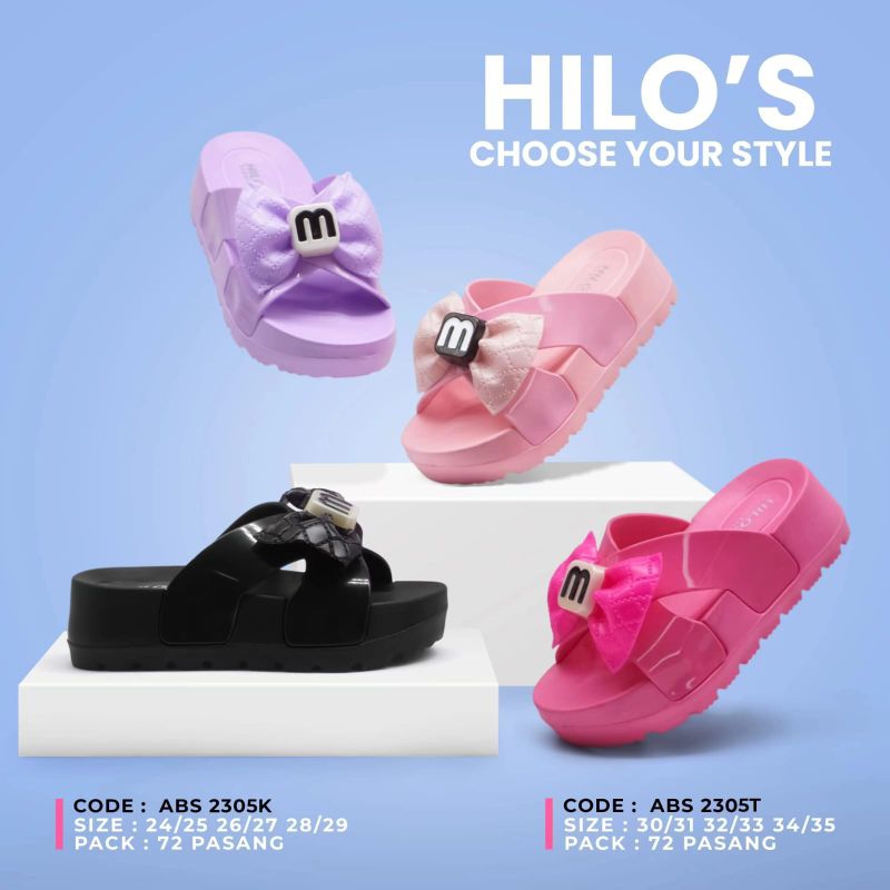 sandal, karet anak cewek kecil model pita