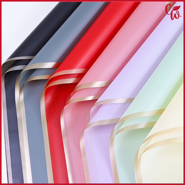 

Flower Wrapping Paper Varian List Gold Emas Kertas Buket Bunga Cellophane Bouquet KB10