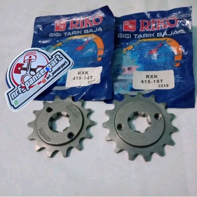 GEAR DEPAN 415-12T/13T/14T/15T //GIR DEPAN/GIGI TARIK YAMAHA RXKING RXS RX KING NEW/RX-KING JUPITER 