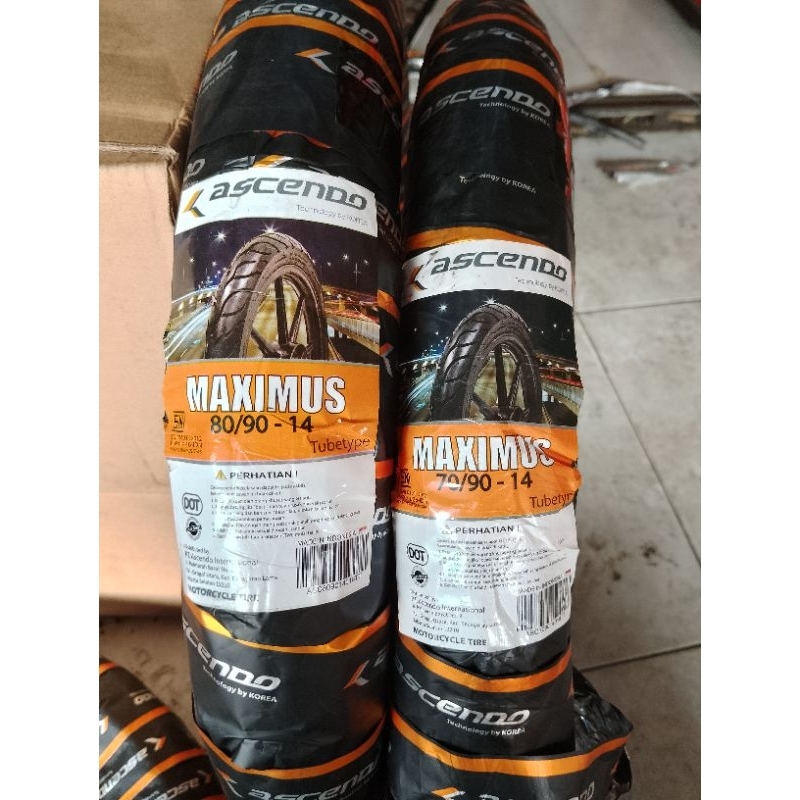 1set depan belakang ban luar motor Mio /soul GT/ Mio J ASCENDO MAXIMUS 70/90 14 dan 80/90 14 Tube Ty