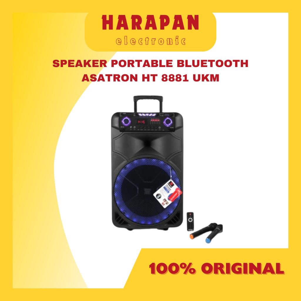 SPEAKER ASATRON HT 8881 UKM 15inch PORTABLE ACTIVE BLUETOOTH