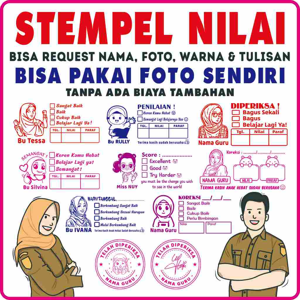 

CK15 Stempel Nilai Guru / Penilaian / Koreksi / Checked Stempel Nilai Custom