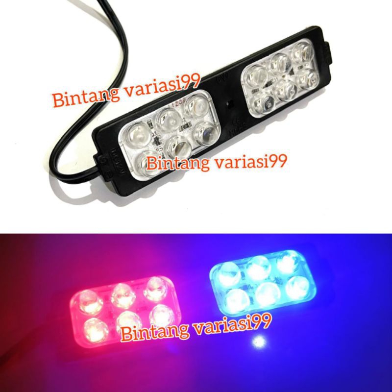 Lampu LED 12 Mata Kedip DC 12V dan 24V| Lampu Kolong Kedip 12 LED Motor Mobil Universal