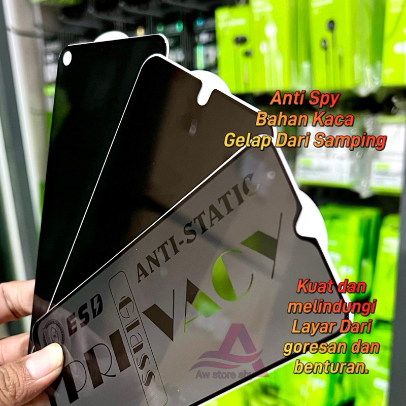 Glass Anti Spy Xiaomi Poco M6 Pro/ X5 Pro/ X6 Pro Anti gores Privacy spy Kaca