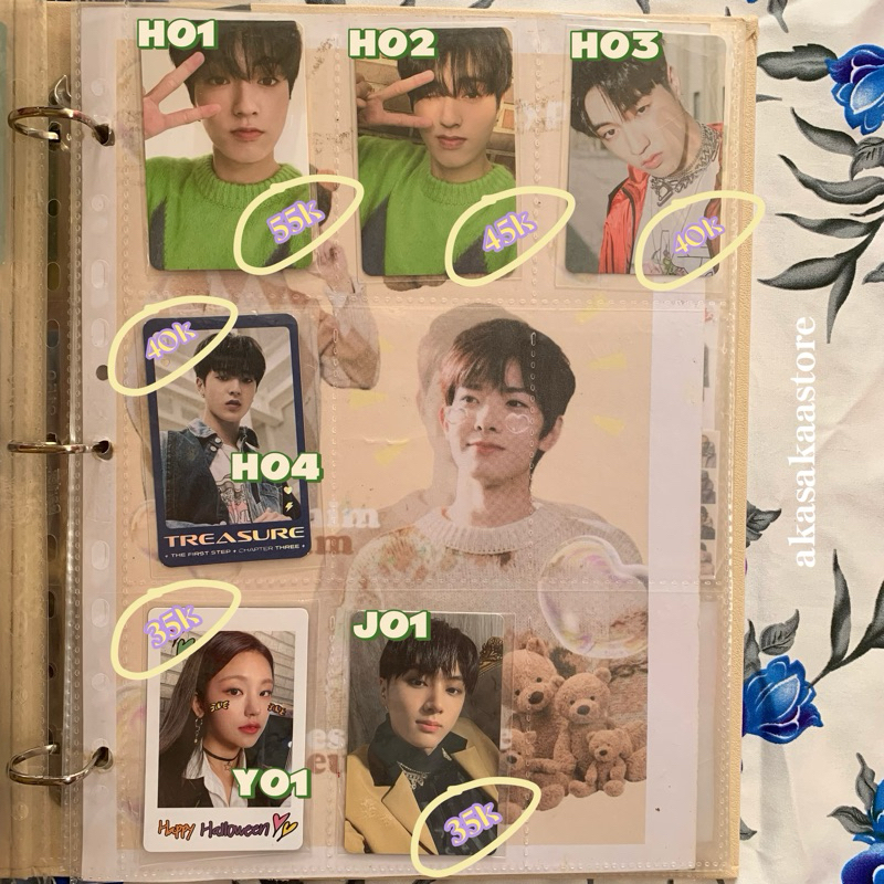 [pc] photocard official haruto treasure, jay enhypen, nbd yeji itzy