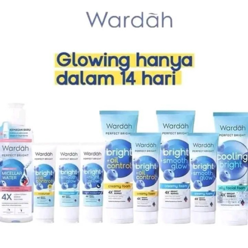 Wardah perfect Bright facial foam/wardah perfect bright moisturizer
