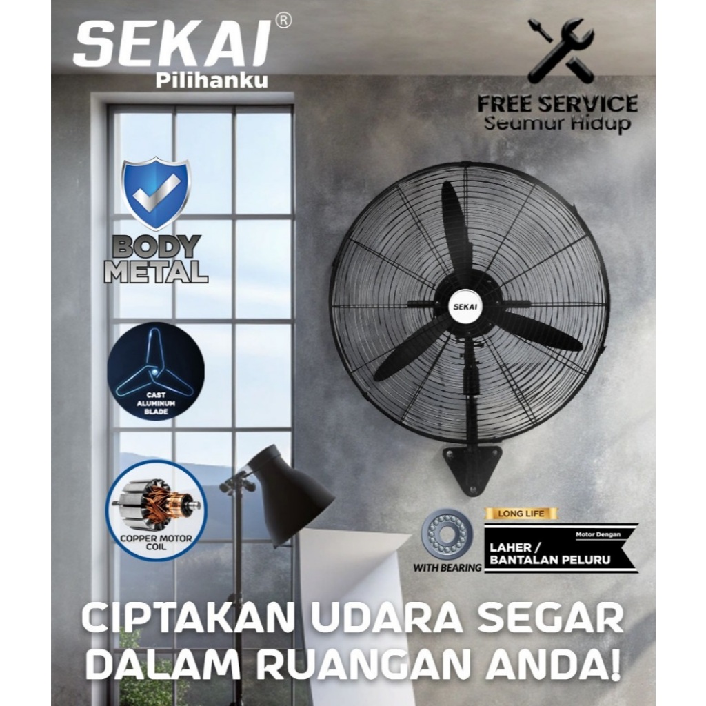 Sekai Industrial Wall Fan / Kipas Angin Dinding Industri 20 Inch / 26 Inch / 30 Inch IWF 2025 / 2625