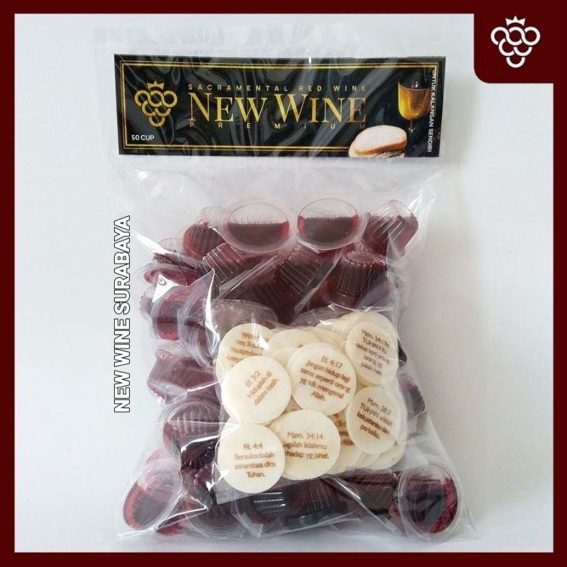 

ANGGUR PERJAMUAN KUDUS CUP PREMIUM + HOSTI AYAT KECIL ISI 50 CUP