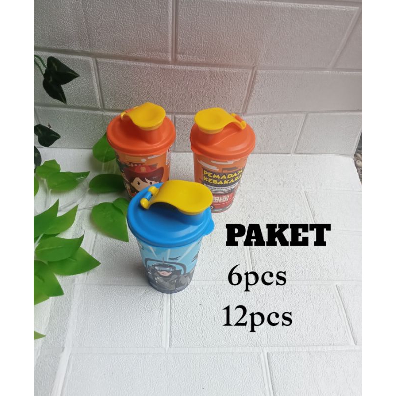 BOTOL AIR MINUM KARAKTER (paket usaha) 6pcs
