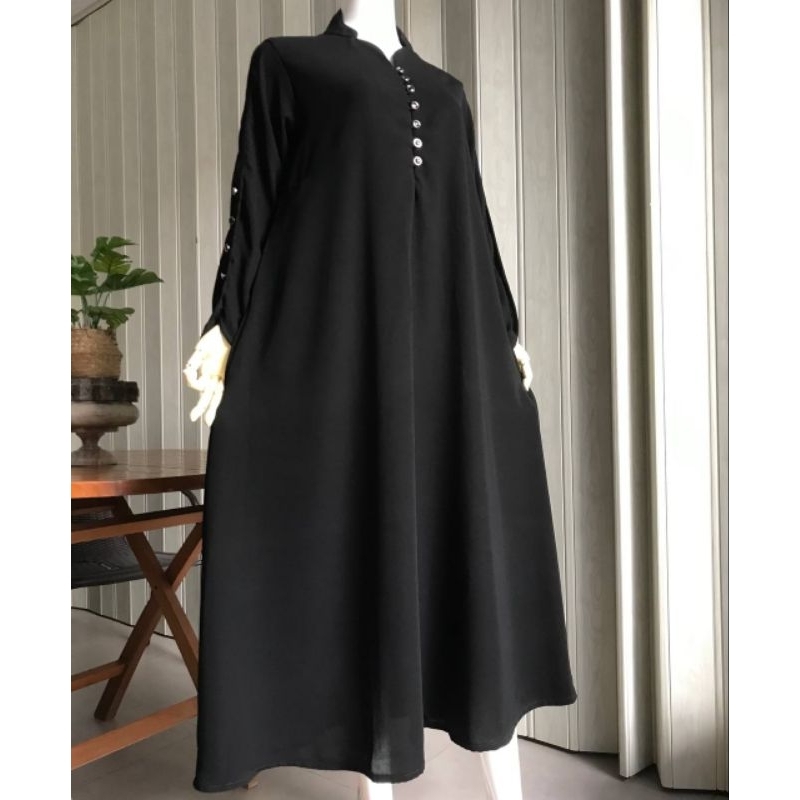 Gamis akhwat set safar dan cadar tali size S M L dan XL