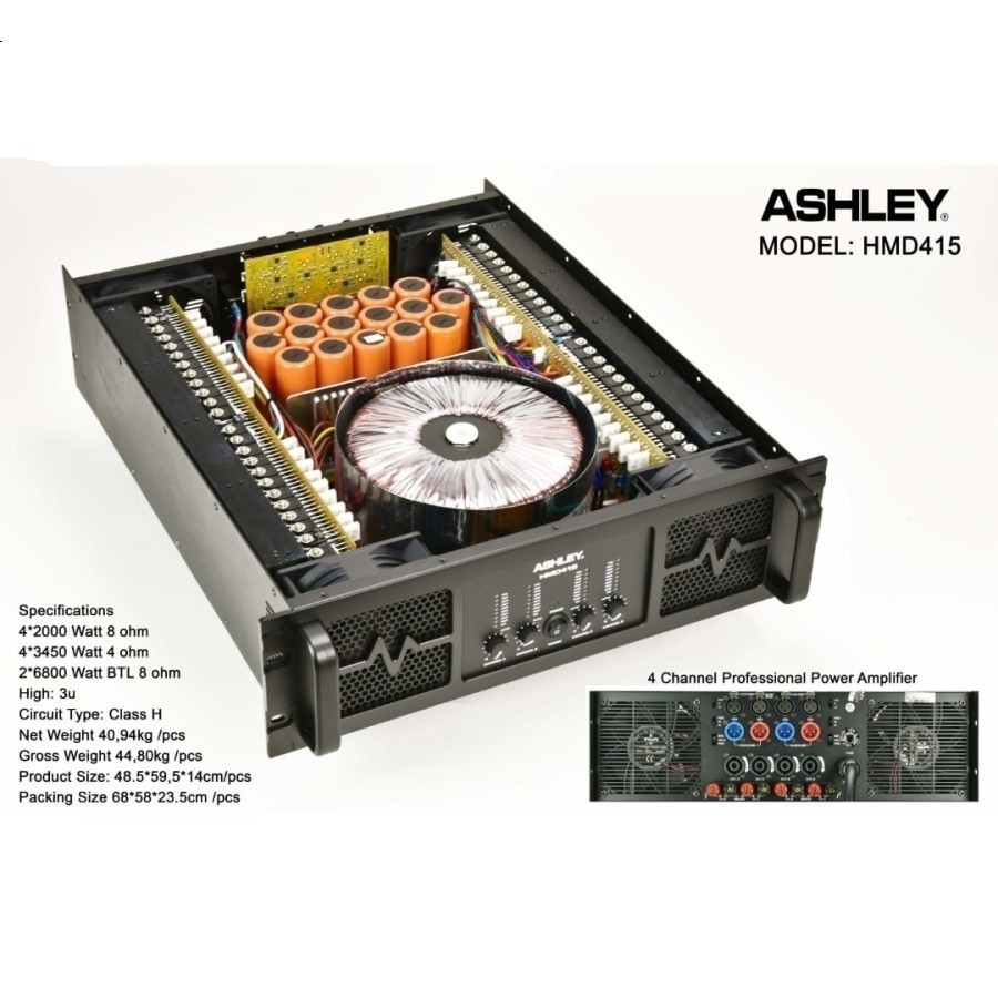 power ashley hmd 415 power soundsystem ashley hmd 415 4channel 4x2000