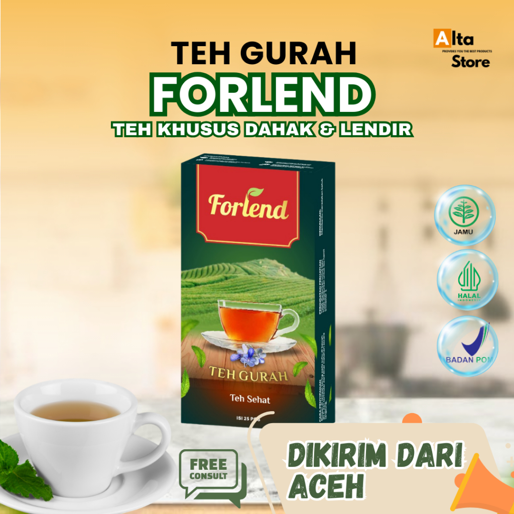 

FORLEND Teh Gurah Asli - Teh Herbal Bantu Keluarkan Lendir dan Dahak, Atasi TBC, Flu dan Batuk Menahun, dan Melegakkan Pernapasan HALAL BPOM Aceh