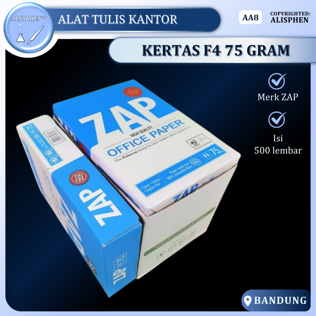 

Kertas F4 75 gram ZAP Office Paper