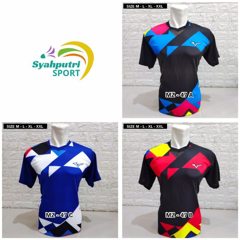 Atasan voli baju olahraga voli lengan pendek atasan olahraga pria wanita printing