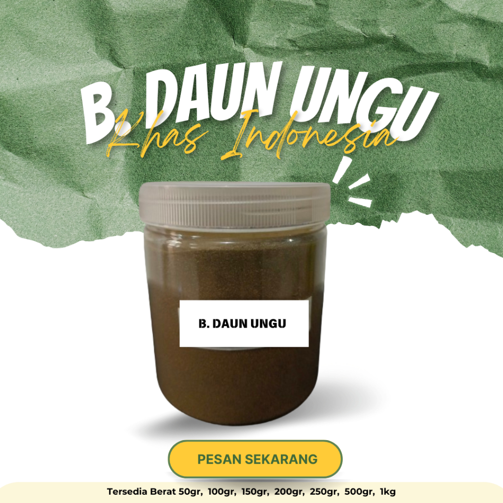 

SERBUK BUBUK HERBAL ALAMI DAUN UNGU