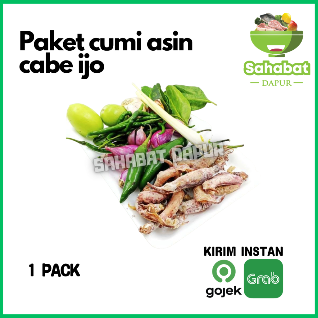 

Paket Sayur Cumi Asin Cabe Ijo 500gr - Sahabatdapur